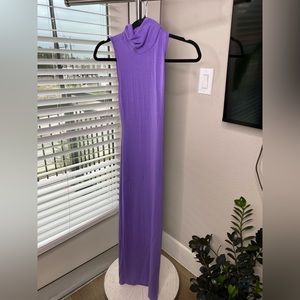 Purple backless maxi dress